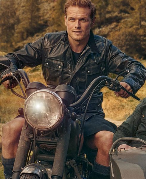 Men in Kilts A Roadtrip with Sam Heughan Motorcycle Jacket