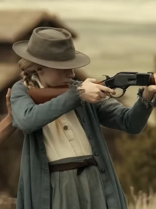 Murder at Yellowstone City 2022 Anna Camp Coat