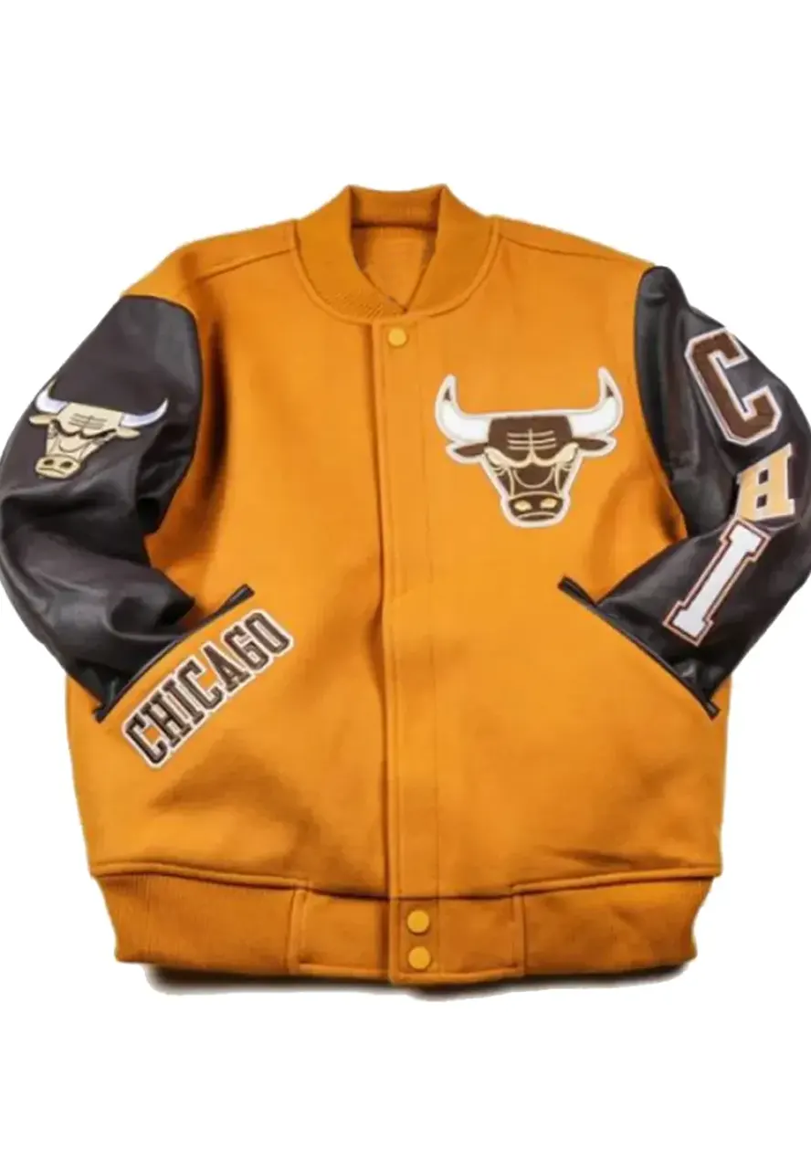 NBA Chicago Bulls Brown Varsity Jacket