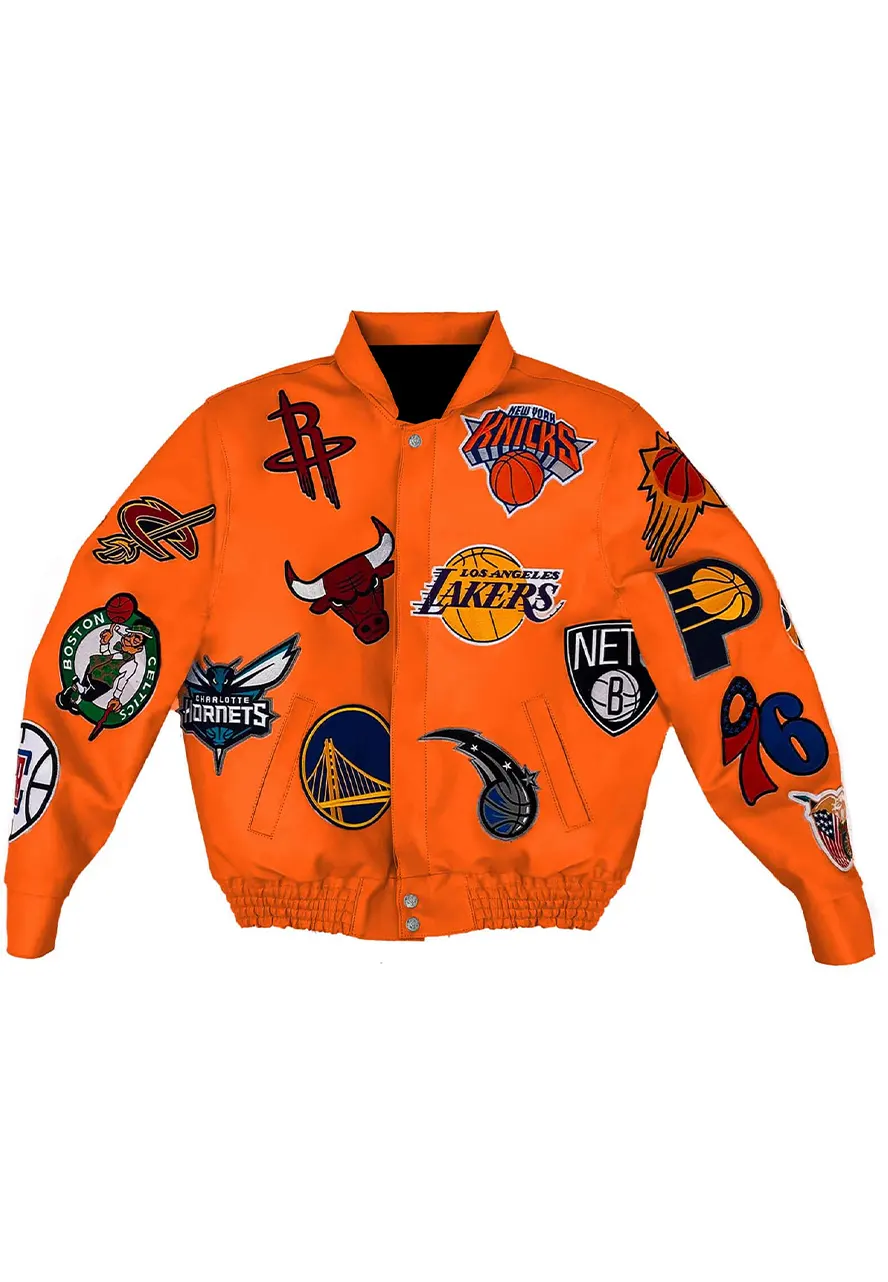 nba-team-collage-jeff-hamilton-orange-leather-jacket.webp nba team collage jeff hamilton orange leather jacket