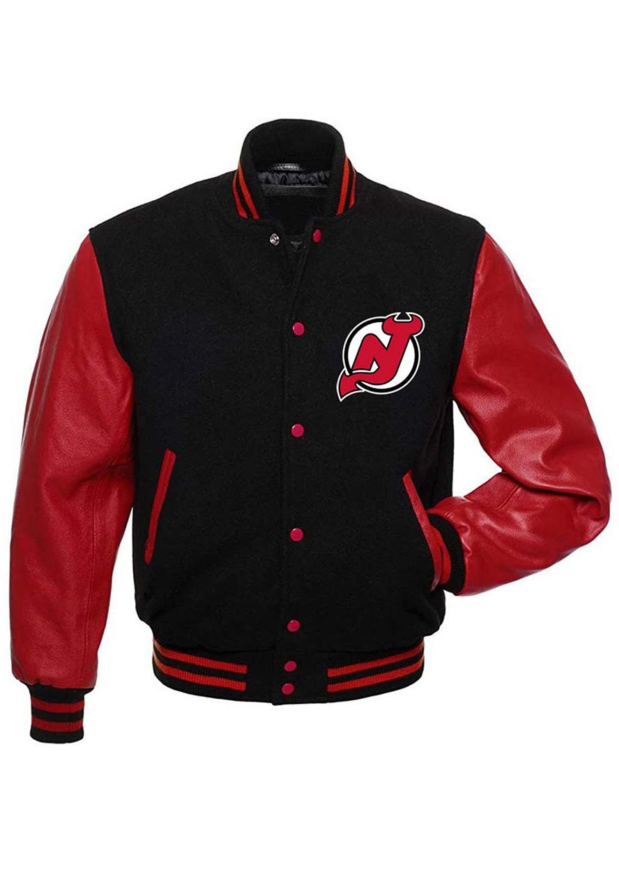 New Jersey Devils Black Varsity Jacket