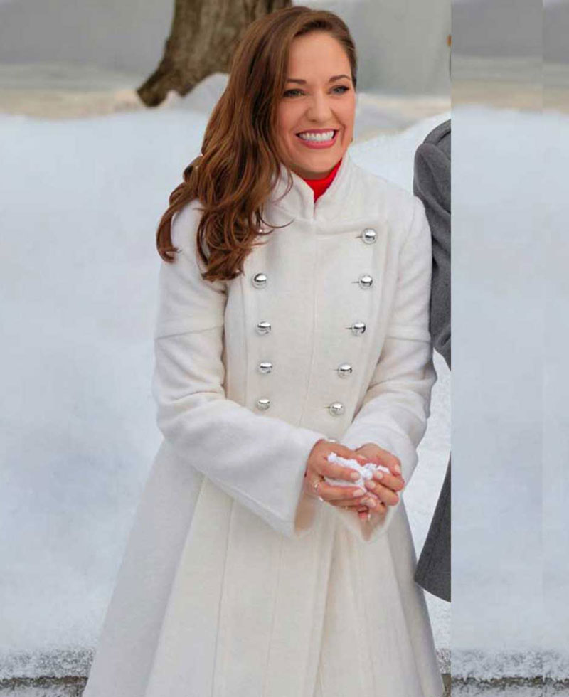 Laura Osnes One Royal Holiday Double Breasted Coat