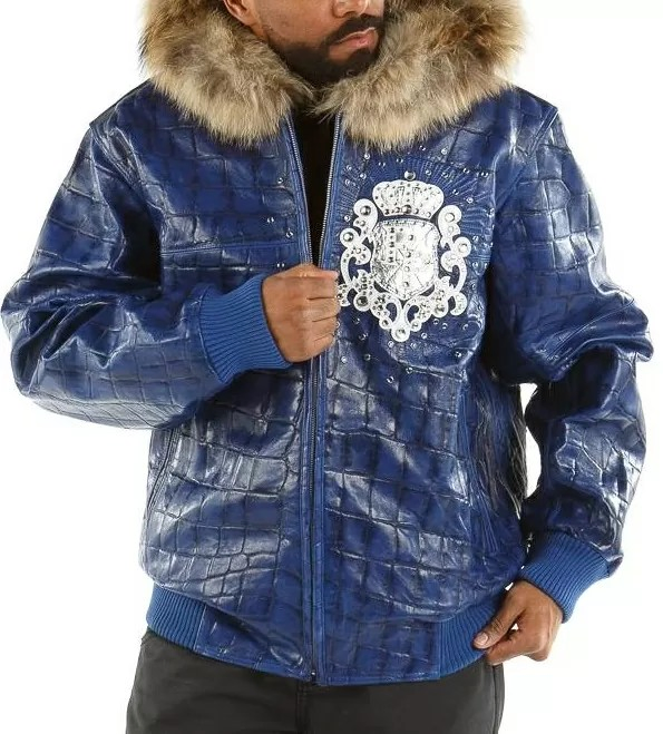 Pelle Pelle Crest Blue Leather Jacket