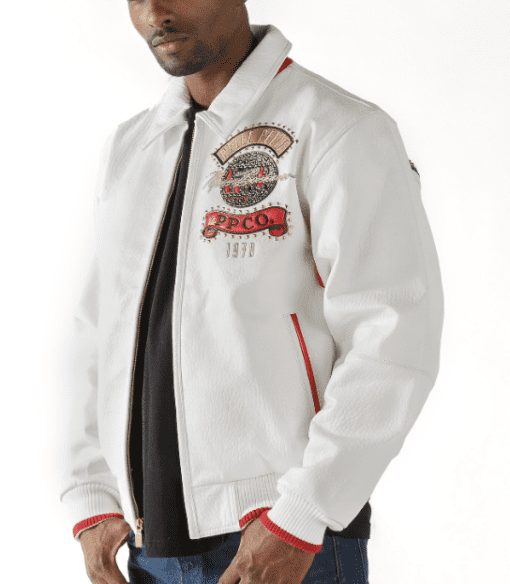 Pelle Pelle Men's White World Tour Jacket