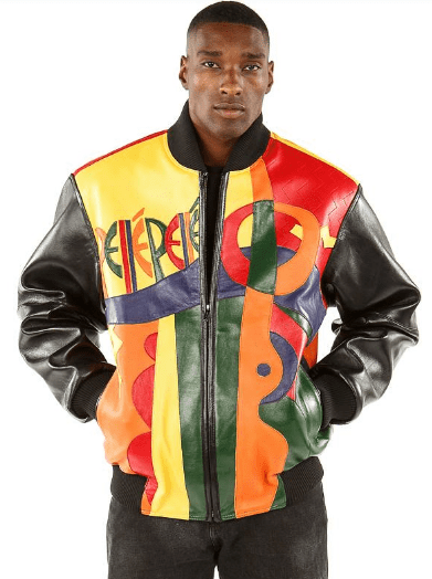 Pelle Pelle Orange Plush Picasso Multi Jacket