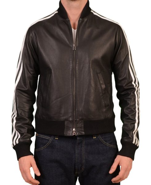 Pharrell Williams Bomber Leather Jacket