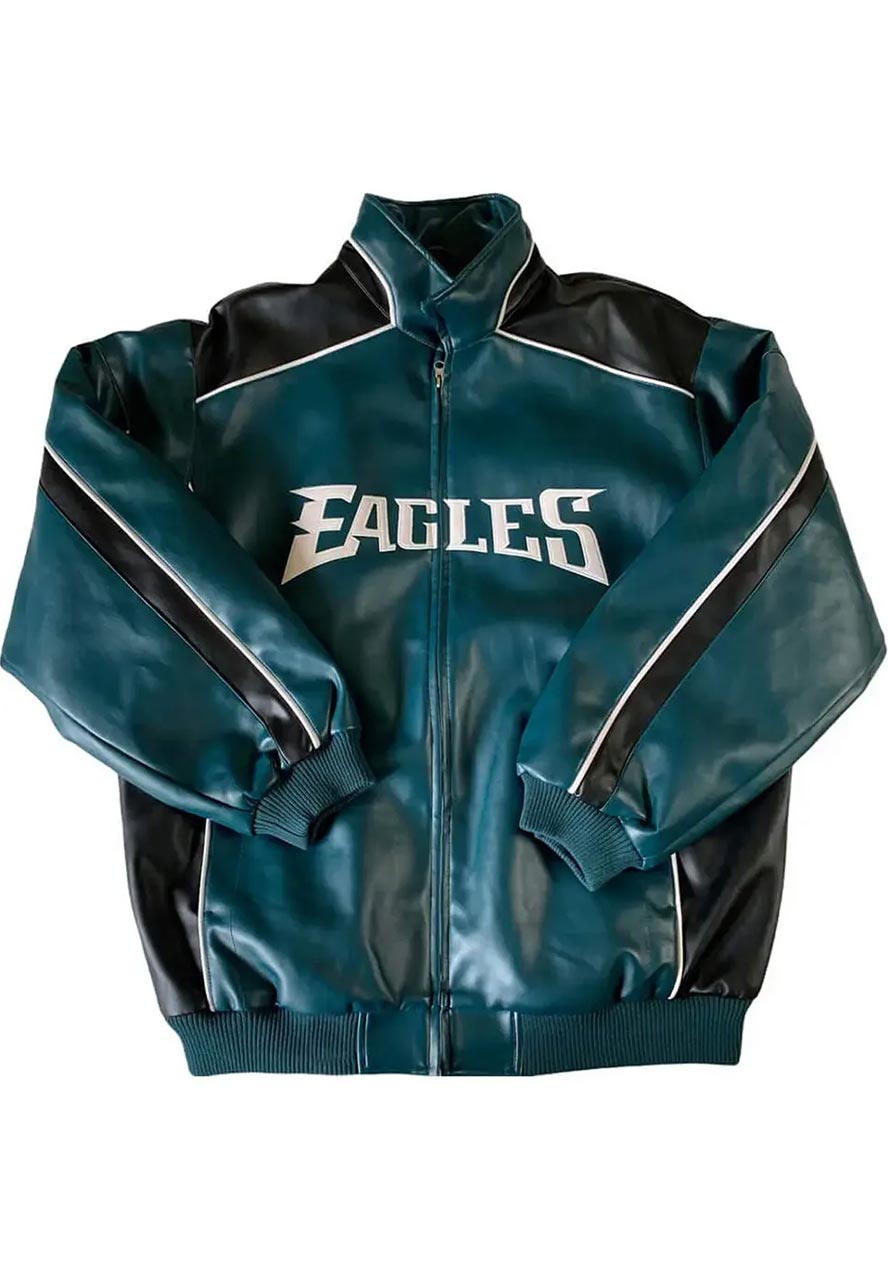 Philadelphia Eagles Green and Black Jacket