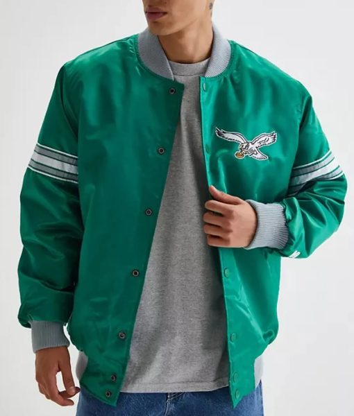 Philadelphia Eagles Kelly Green Striped Jacket