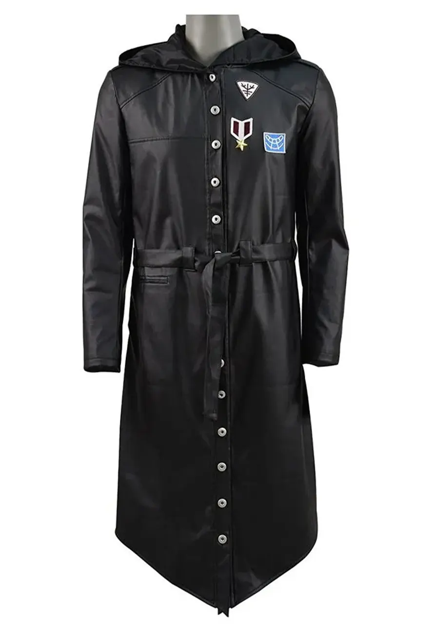 Pubg Leather Hooded Duster Coat