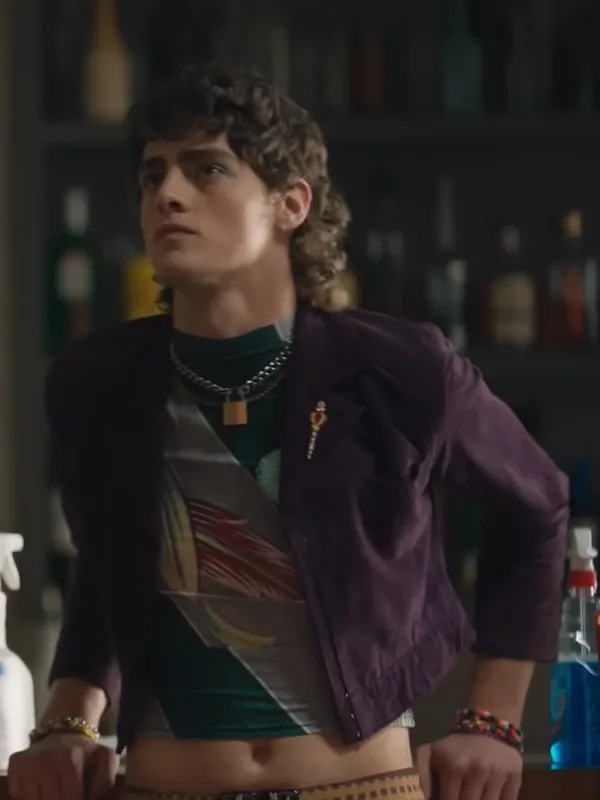 Queer As Folk 2022 Mingus Purple Leather Jacket