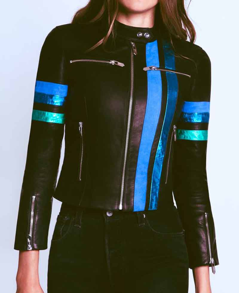 Rachel Bilson Take Two Biker Racer Leather Jacket