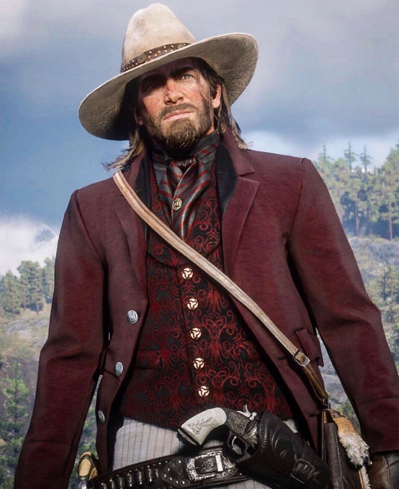 Red Dead Redemption 2 Arthur Maroon Blazer Style Coat