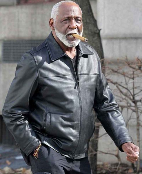 richard roundtree shaft black leather jacket
