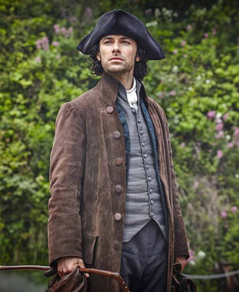 Ross Poldark Brown Suede Leather Coat
