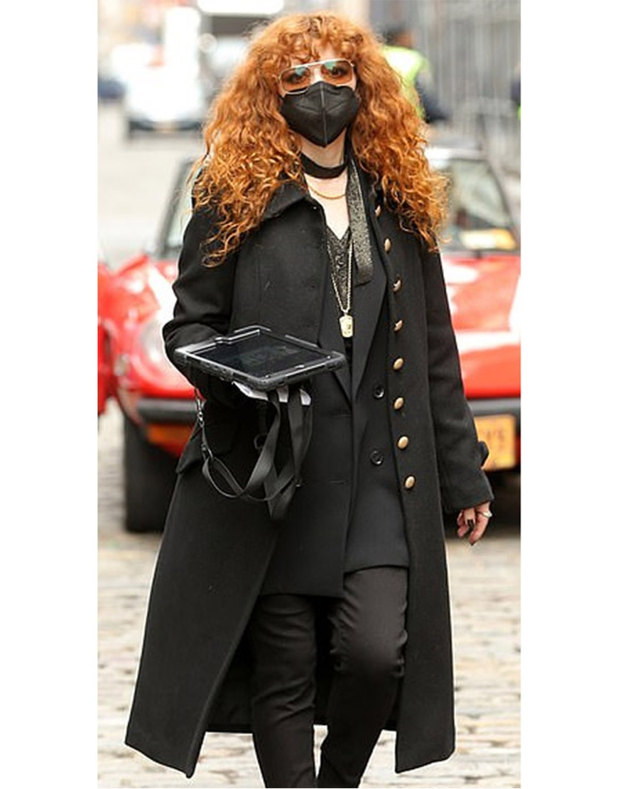 Russian Doll S2 Natasha Lyonne Black Wool Coat