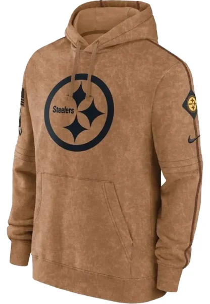 salute to service steelers brown hoodie