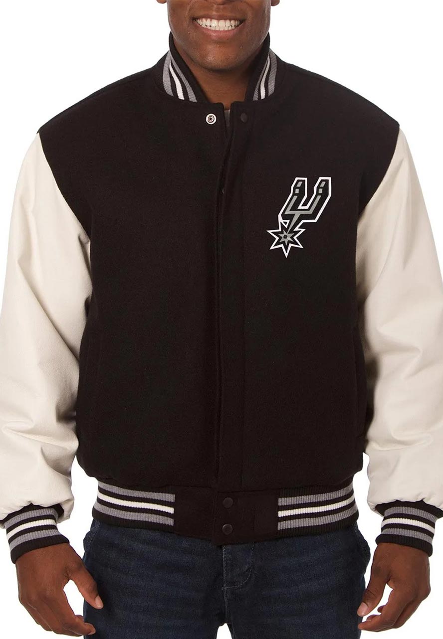 San Antonio Spurs Black Varsity Jacket