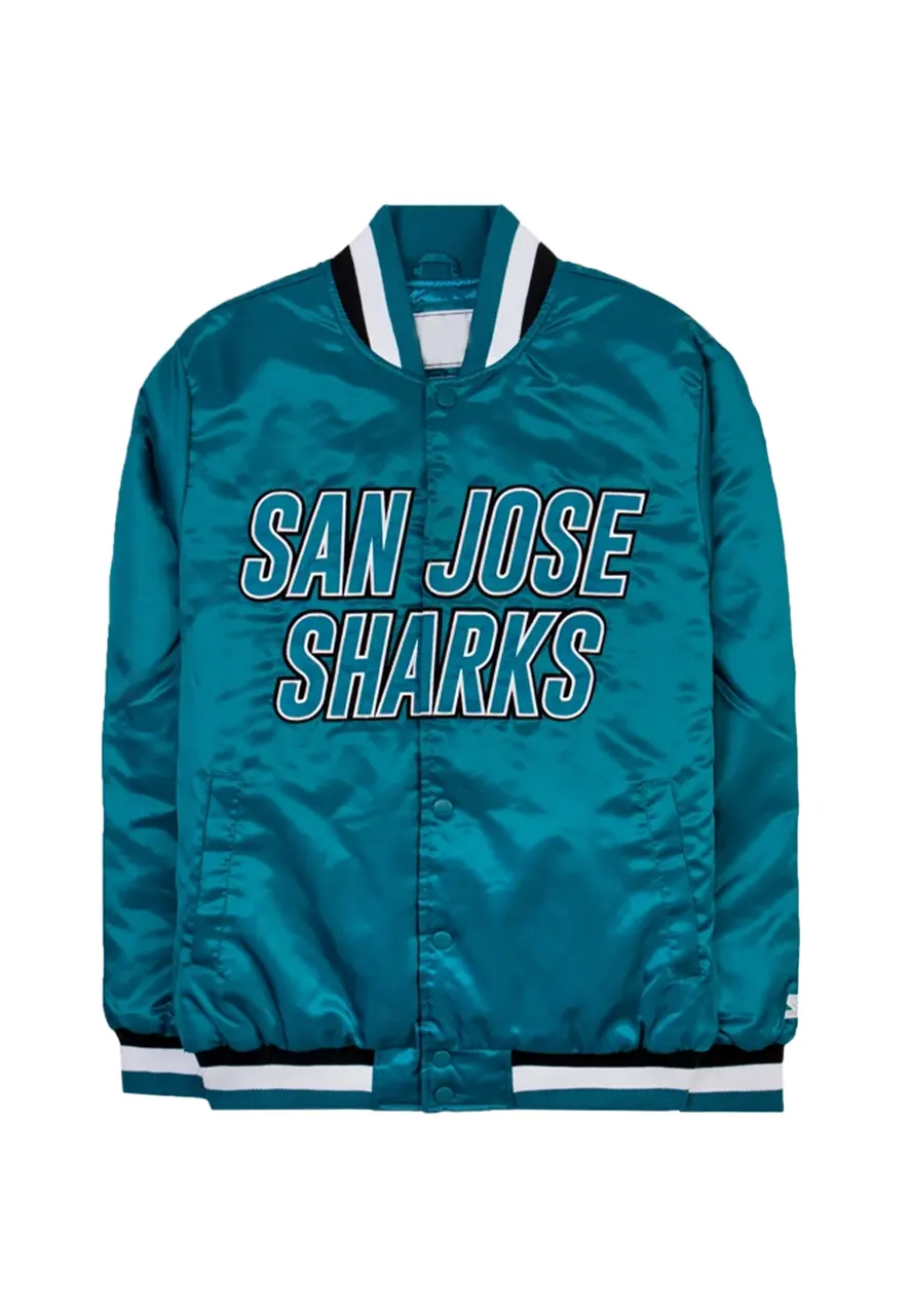 San Jose Sharks Blue Varsity Jacket
