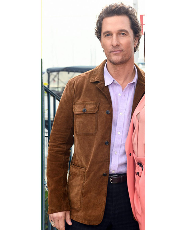 Serenity Matthew Mcconaughey Brown Suede Jacket
