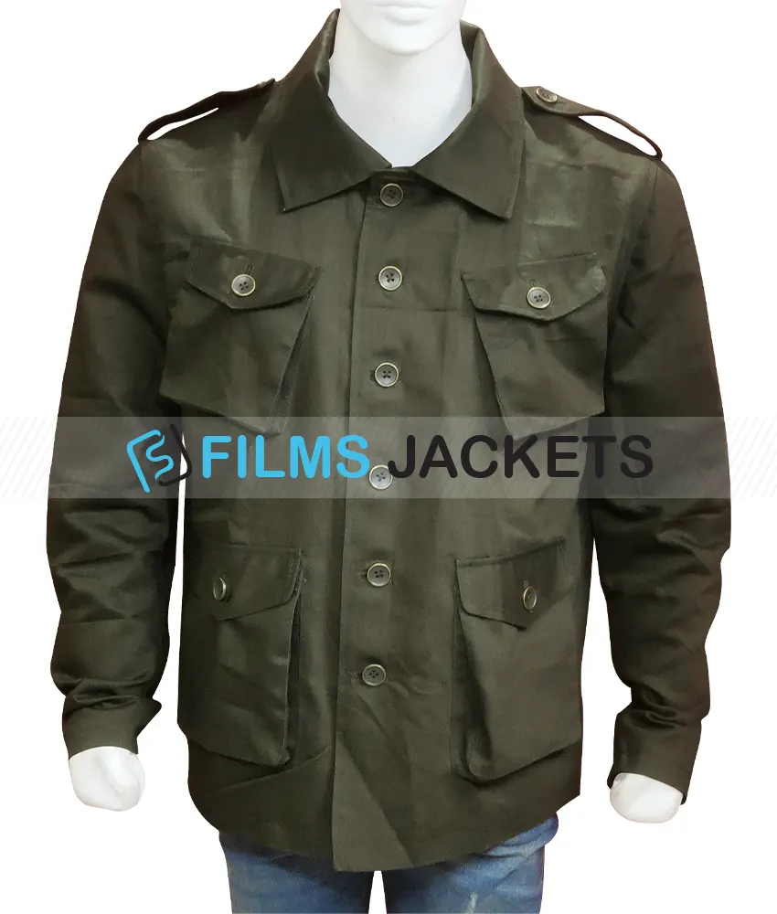 Wayne Shark Green Cotton Jacket