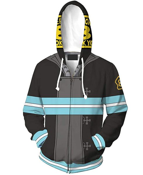 Shinra Kusakabe Fire Force Zip Up Hoodie