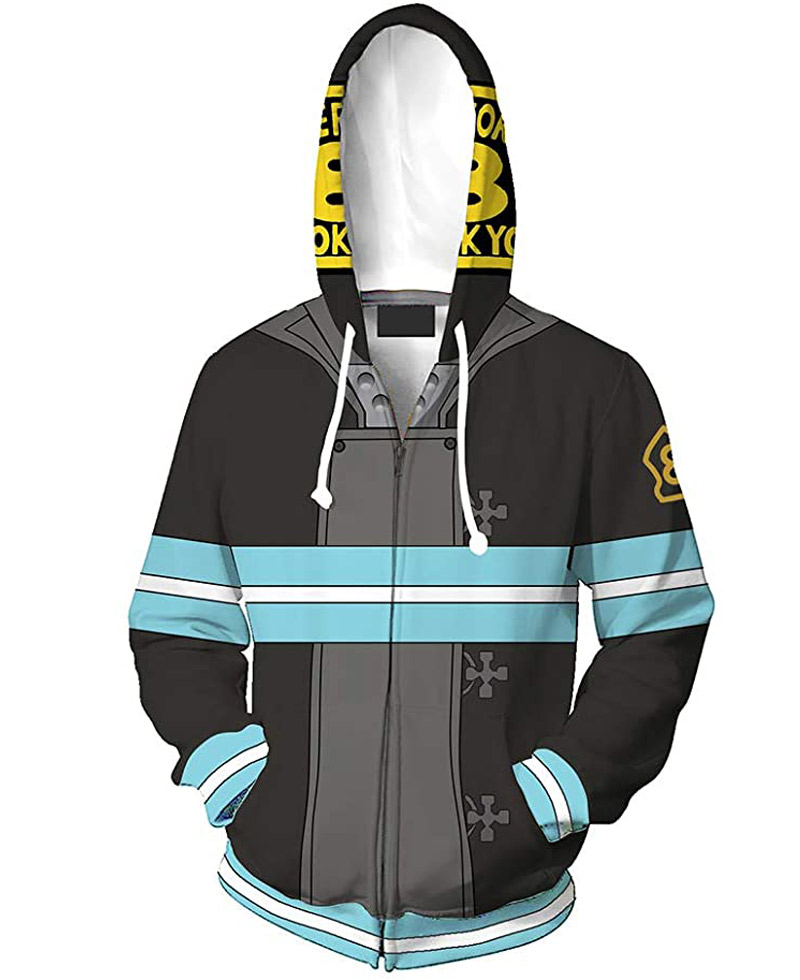 Shinra Kusakabe Fire Force Zip Up Hoodie