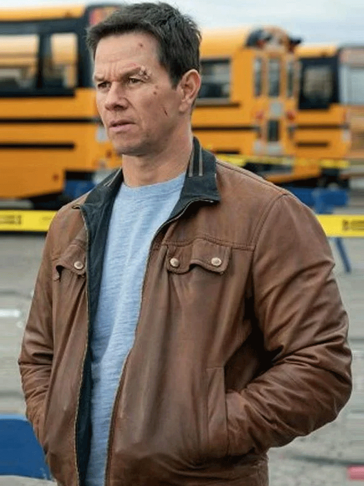 Spenser Confidential Movie Mark Wahlberg Brown Leather Jacket