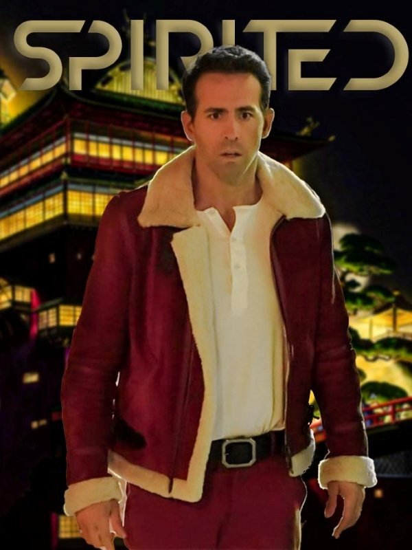 Spirited Ryan Reynolds Leather Jacket