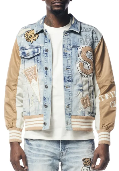 State Champ Denim Windbreaker Jacket