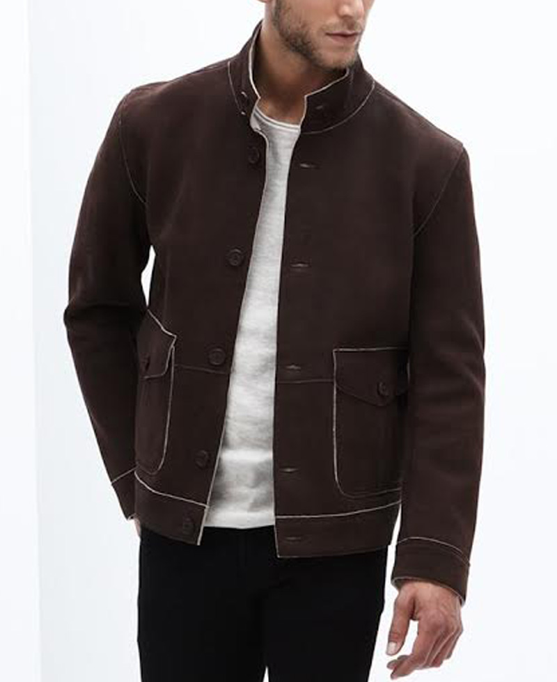 Arrow Oliver Queen Brown Suede Leather Jacket