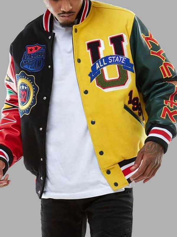 Streetwear Multicolor Patchwork Jacket