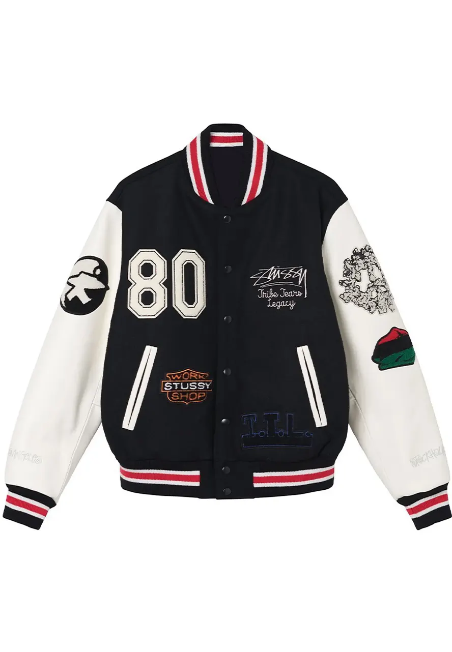 Stussy X Denim Tears Varsity Jacket