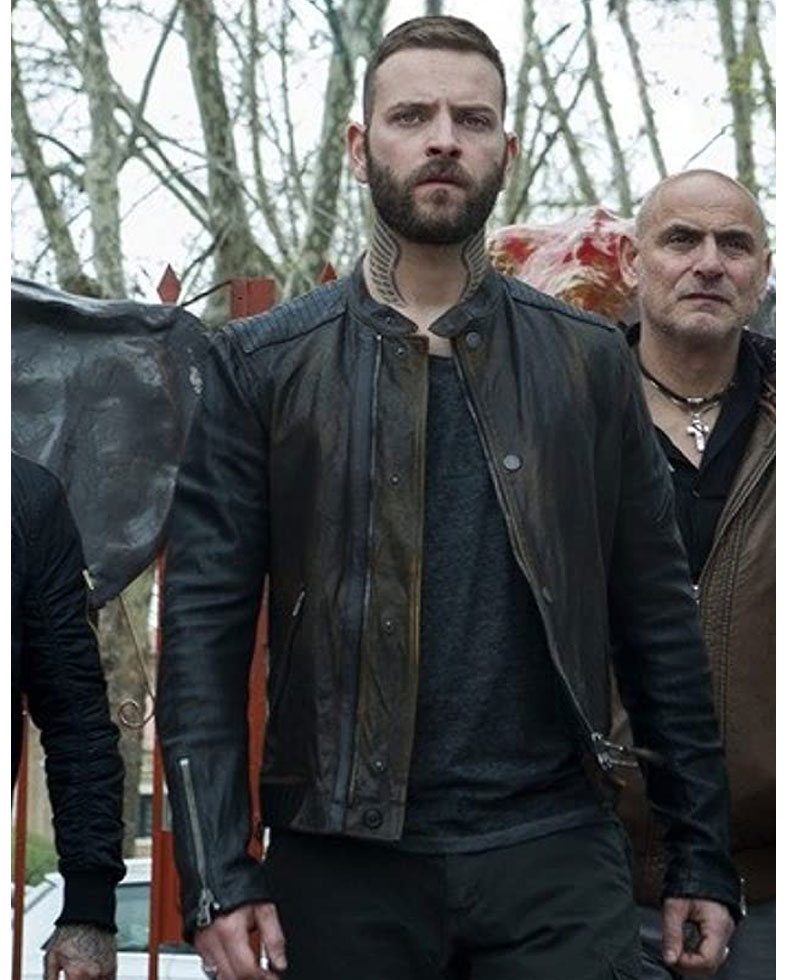 Alessandro Borghi Suburra S03 Brown Leather Jacket
