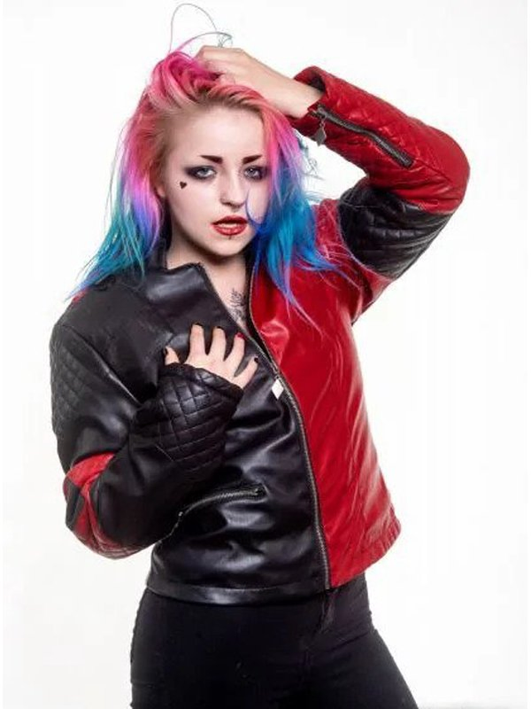 Suicide Squad Live Fast Die Clown Harley Quinn Jacket