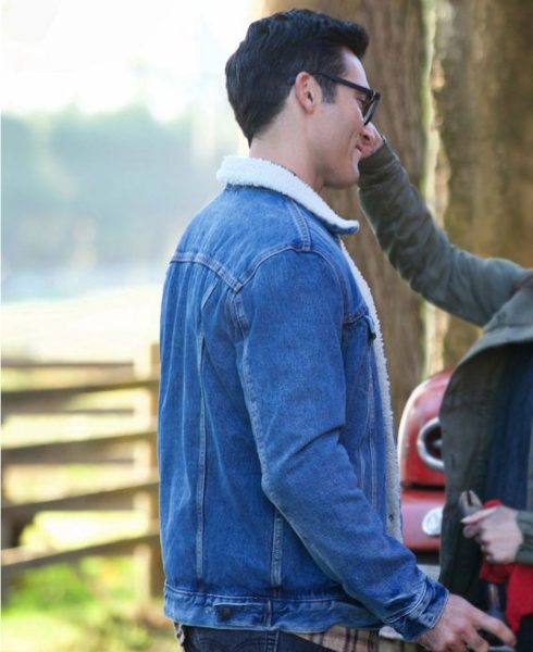 Tyler Hoechlin Superman and Lois Denim Shearling Jacket