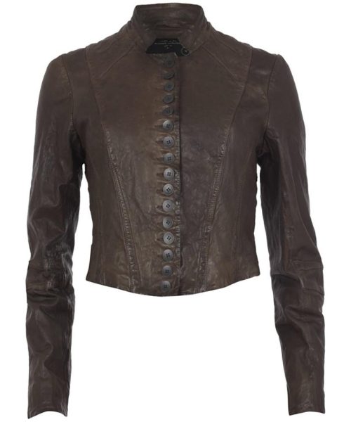 Switched at Birth Vanessa Marano Brown Leather Jacket
