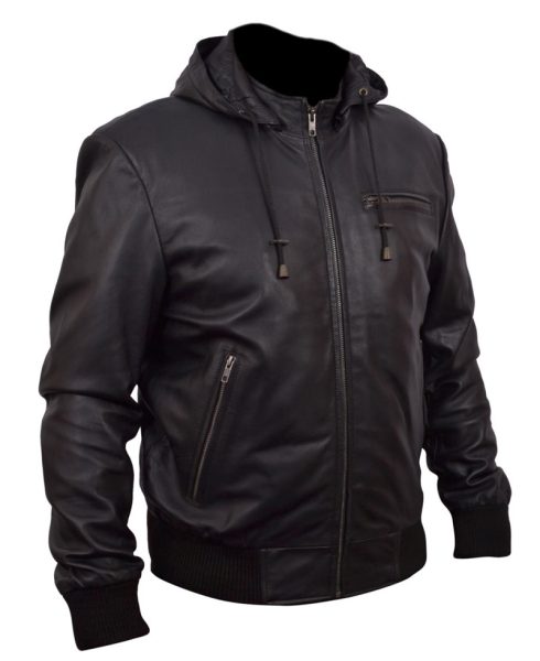 Kyle Reese Terminator 5 Leather Jacket with Hoodie