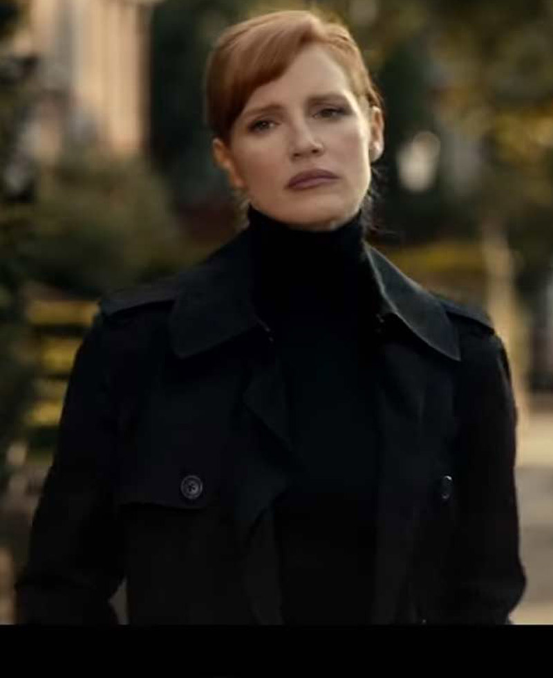 Jessica Chastain The 355 Black Coat
