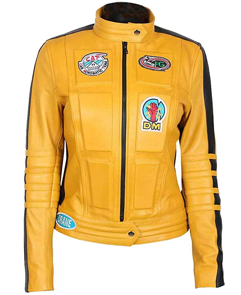 Kill Bill Uma Thurman Yellow Biker Jacket