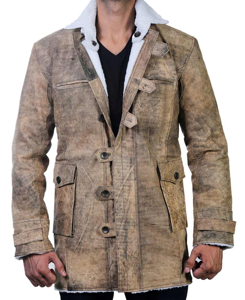 The Dark Knight Rises Bane Shearling Coat