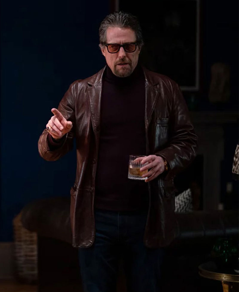 The Gentlemen Hugh Grant Brown Leather Jacket