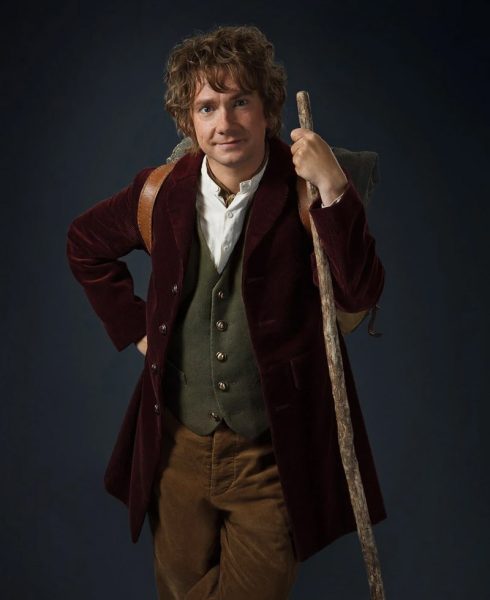 Martin Freeman The Hobbit Maroon Coat