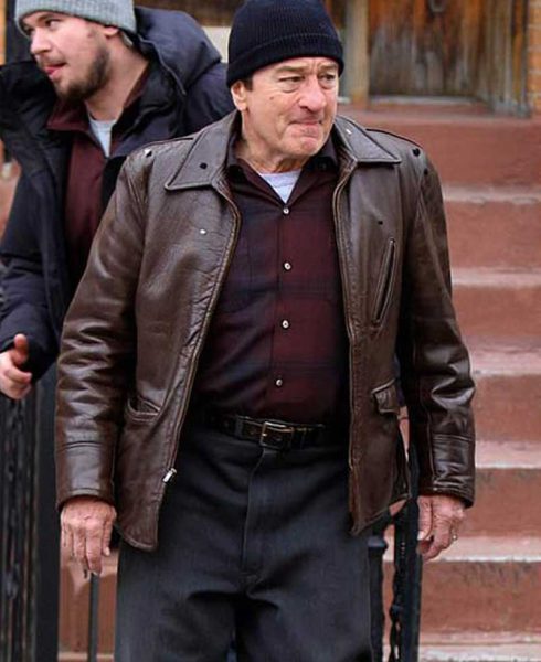 The Irishman Robert De Niro Brown Leather Jacket