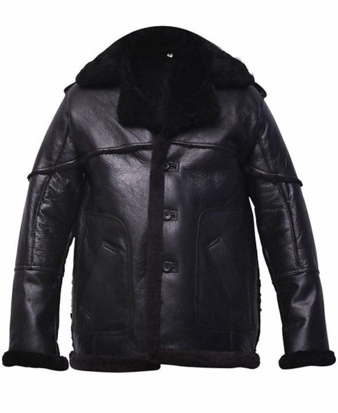The Punisher Ben Barnes Black Leather Coat