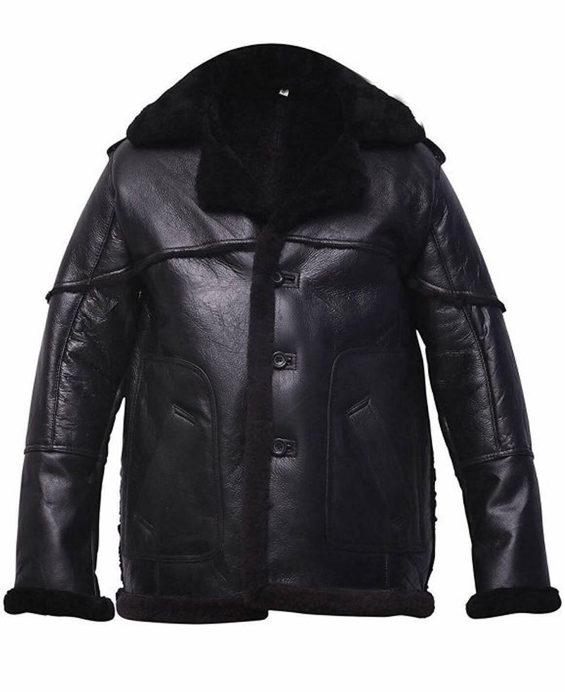 The Punisher Ben Barnes Black Leather Coat