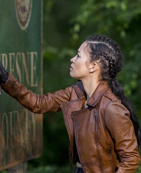 TWD S09 Rosita Espinosa Brown Leather Jacket