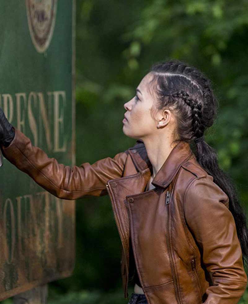 TWD S09 Rosita Espinosa Brown Leather Jacket