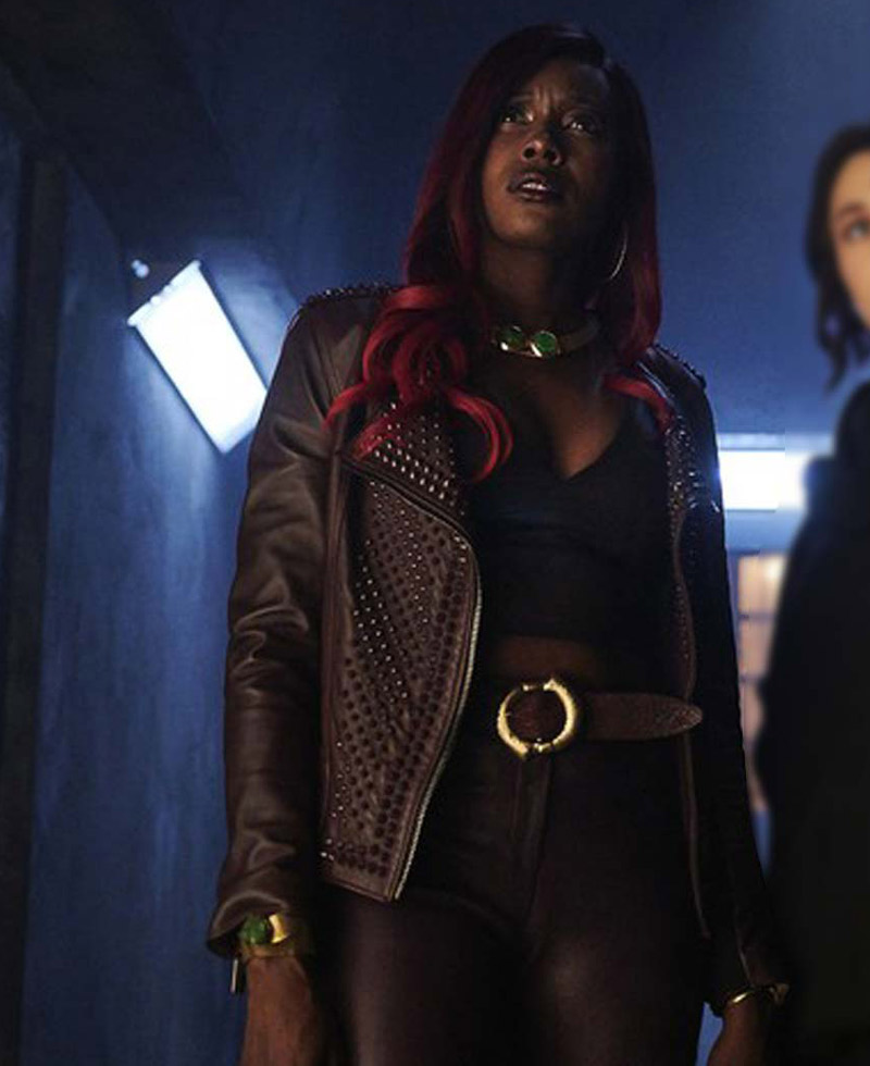 Anna Diop Titans Leather Jacket