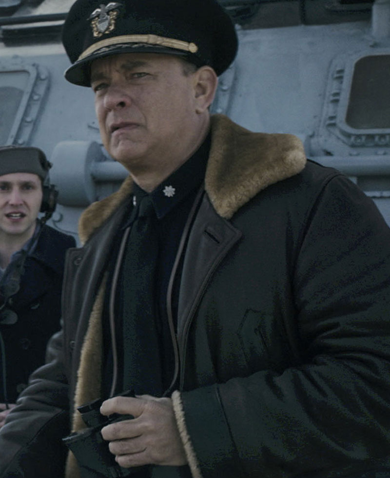 Greyhound Tom Hanks Shearling Leather Jacket