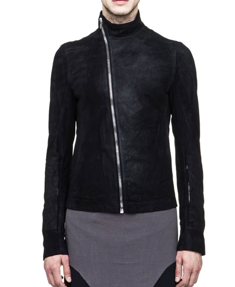 Tommy Egan Power Asymmetrical Black Suede Jacket